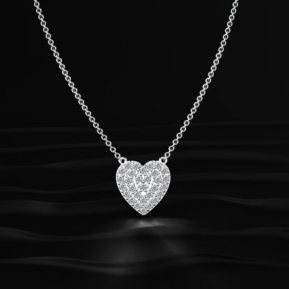 Chloe Heart Diamond Necklace | Earthly Jewels