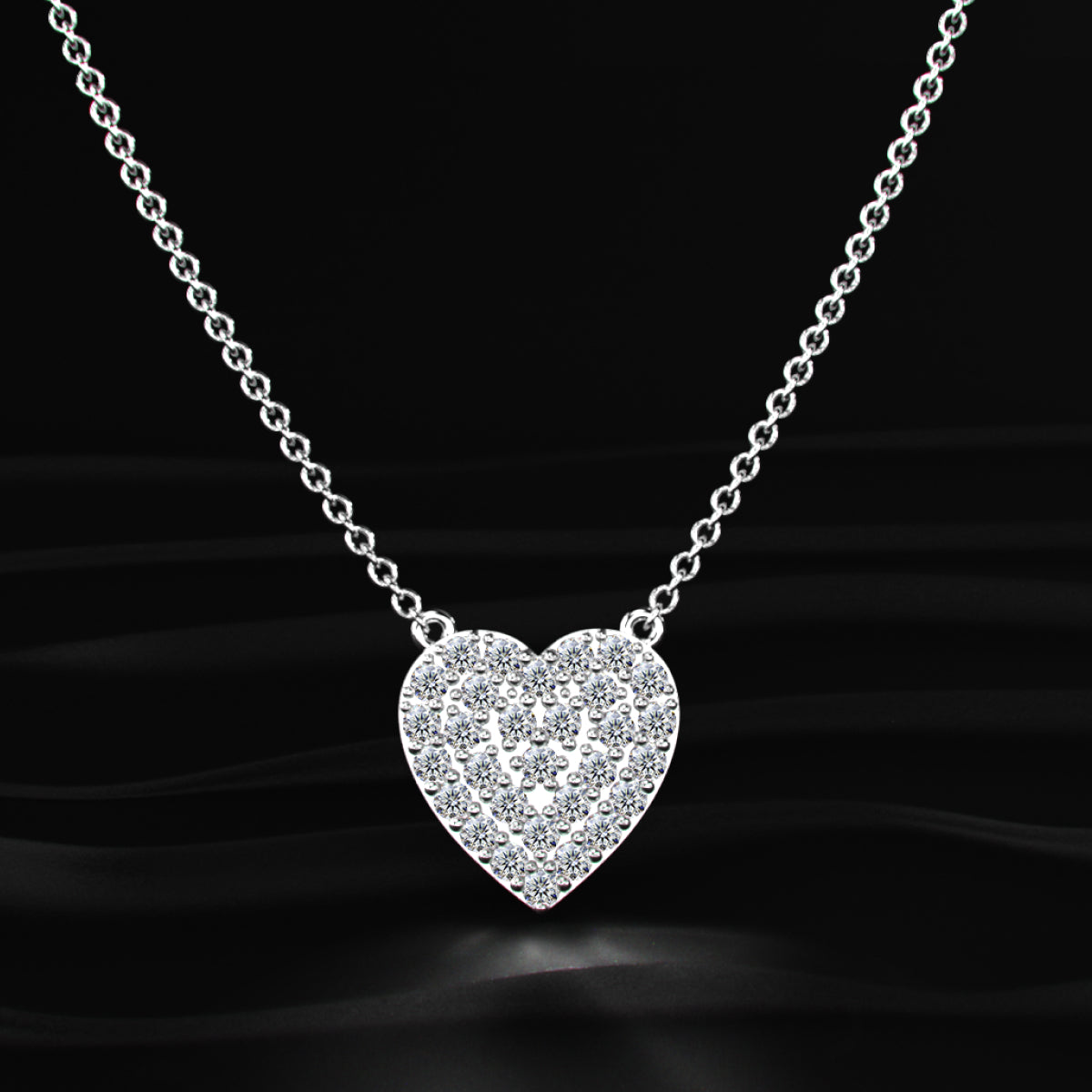 Chloe Heart Diamond Necklace | Earthly Jewels