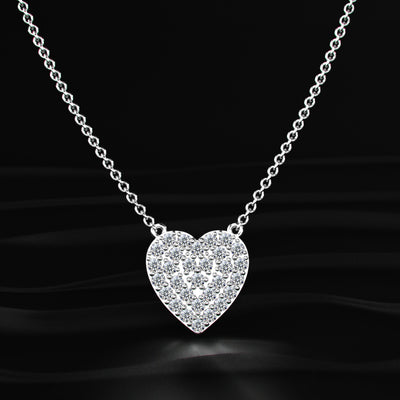 Chloe Heart Diamond Necklace | Earthly Jewels