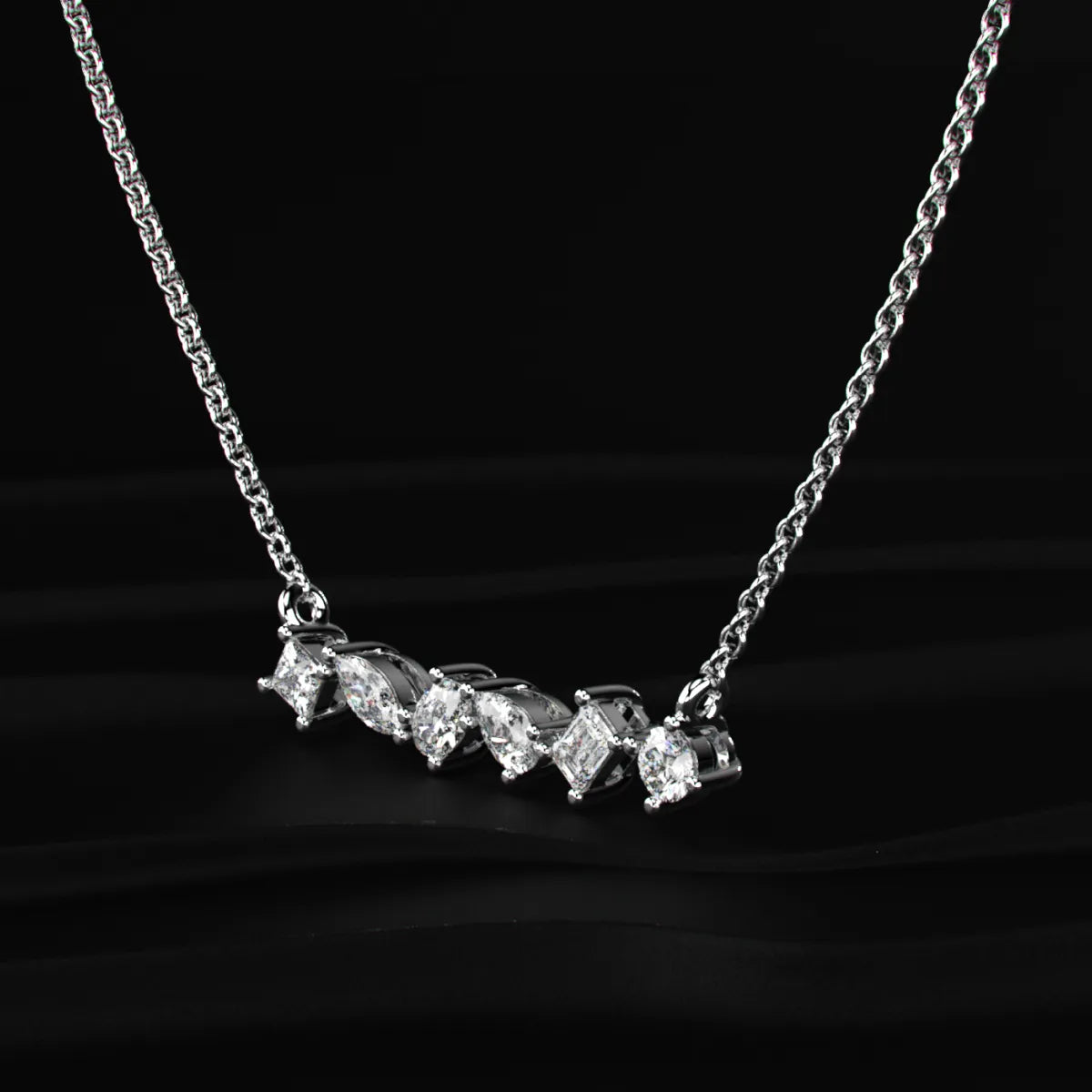 Multi Shape Diamond Necklace | Earthly Jewels
