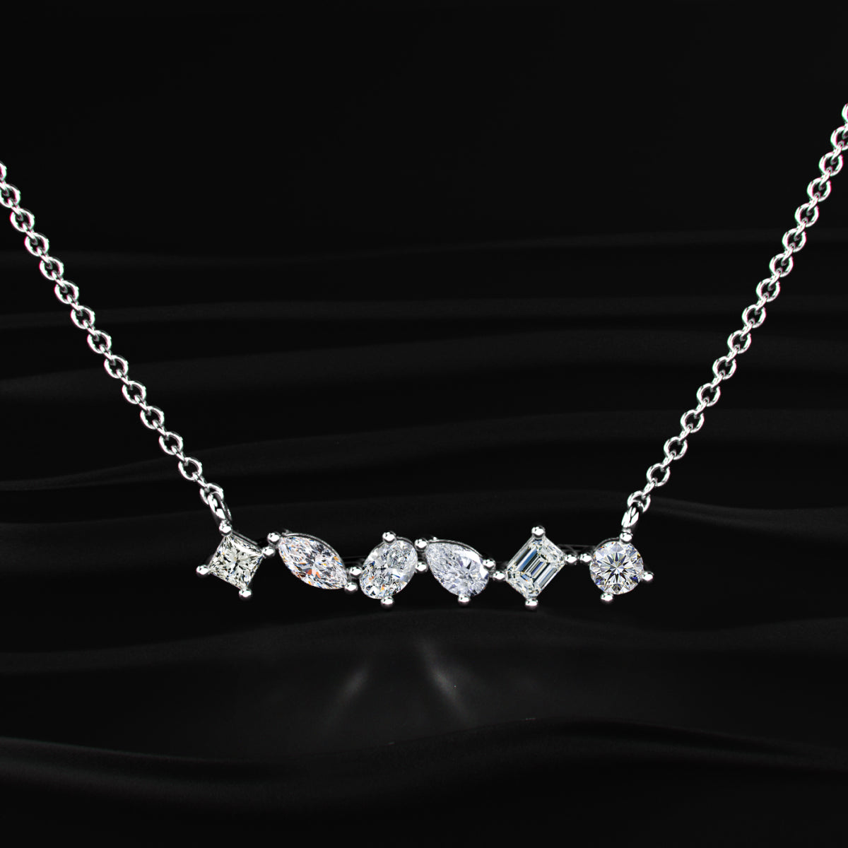 Multi Shape Diamond Necklace | Earthly Jewels