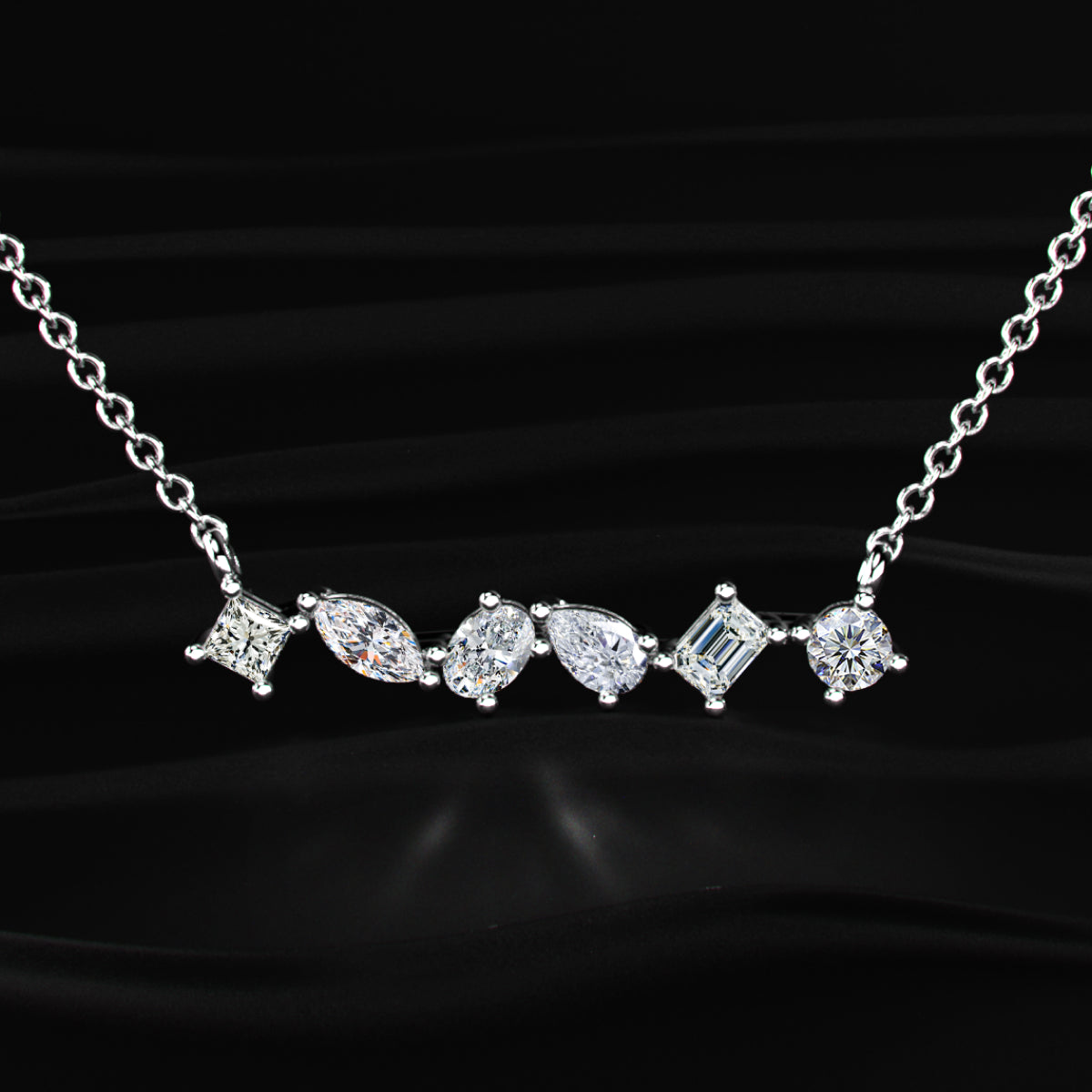 Multi Shape Diamond Necklace | Earthly Jewels