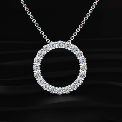 Diamond Open Circle Pendant Necklace | Earthly Jewels