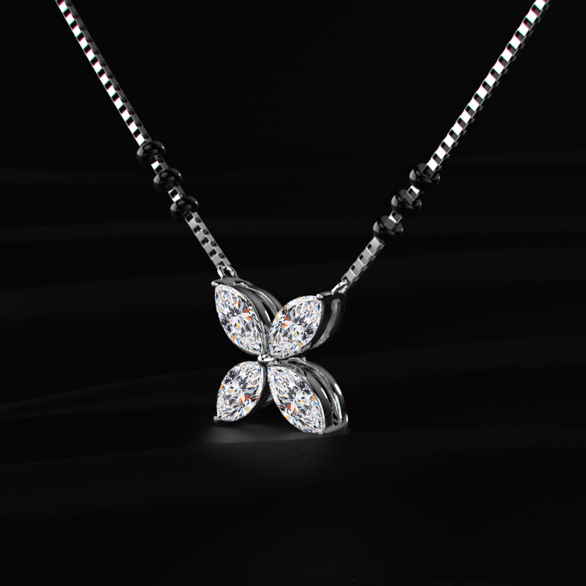 4 Marquise Diamond Mangalsutra
