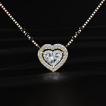 Heart Diamond Halo Mangalsutra | Earthly Jewels