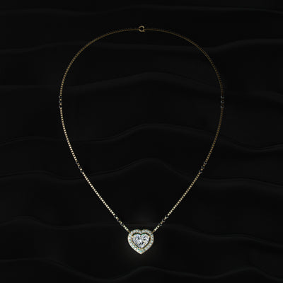 Heart Diamond Halo Mangalsutra | Earthly Jewels