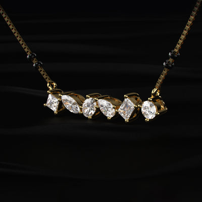 Mixed Shape Diamond Mangalsutra | Earthly Jewels