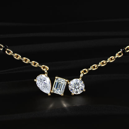 Three Mix Shape Pendant Mangalsutra | Earthly Jewels