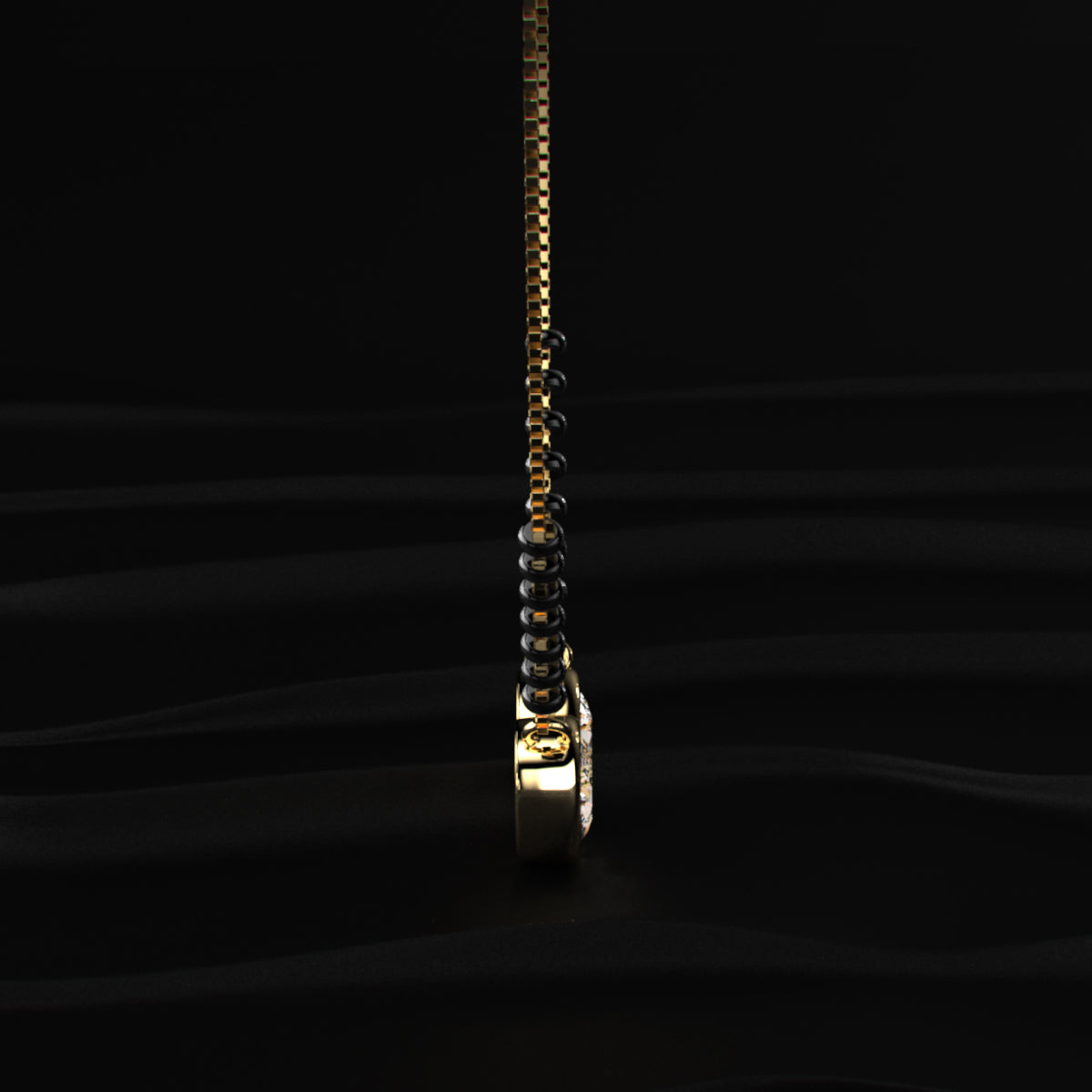 Two Pear Shape Heart Love Mangalsutra | Earthly Jewels