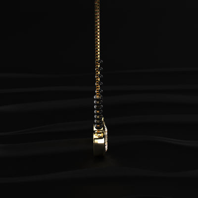 Two Pear Shape Heart Love Mangalsutra | Earthly Jewels