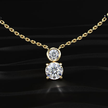 Round Shape Two Diamond Mangalsutra | Earthly Jewels