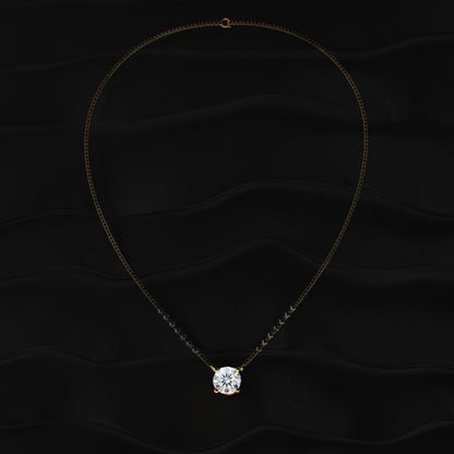 Round Diamond Solitaire Mangalsutra