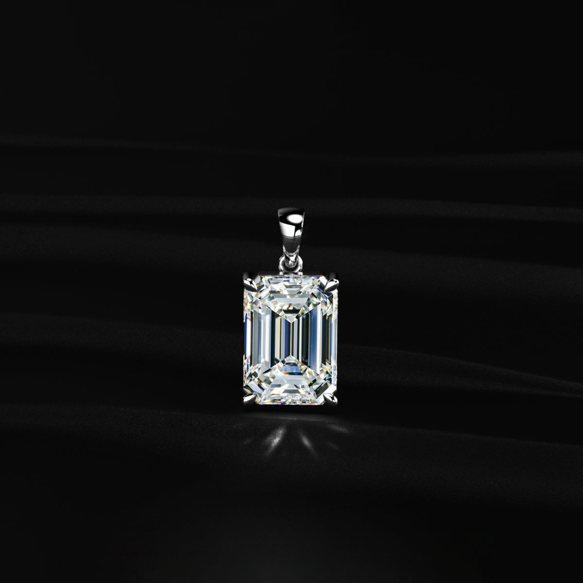 Emerald Cut Solitaire Pendant