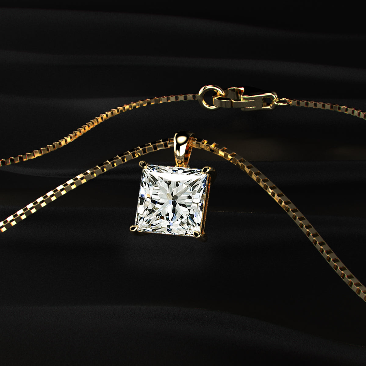 Princess Solitaire Pendant