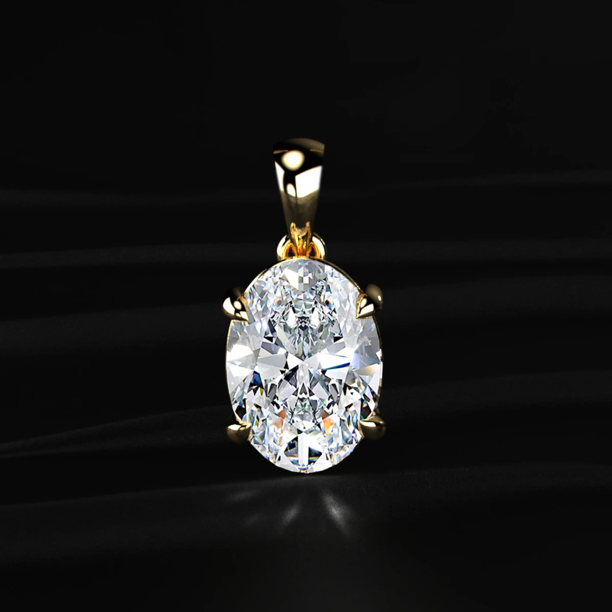 Oval Shape Solitaire Pendant | Earthly Jewels