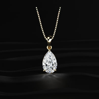 Pear Shaped Solitaire Pendant | Earthly Jewels