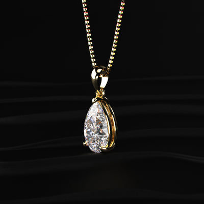 Pear Shaped Solitaire Pendant | Earthly Jewels