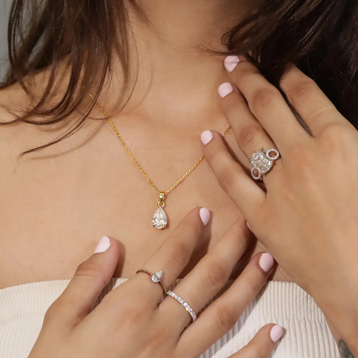Pear Shaped Solitaire Pendant