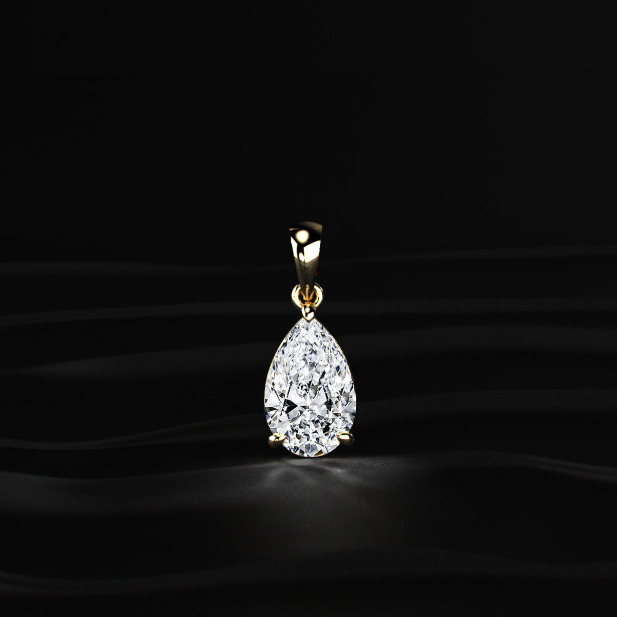 Pear Shaped Solitaire Pendant