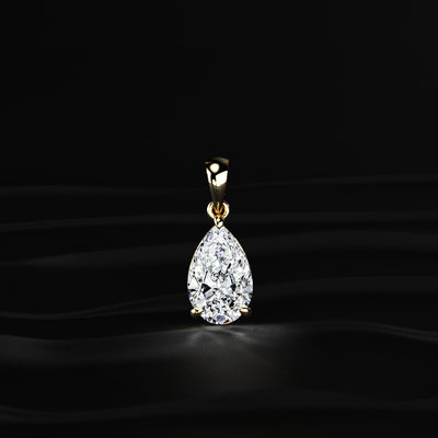 Pear Shaped Solitaire Pendant | Earthly Jewels