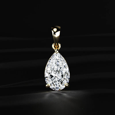 Pear Shaped Solitaire Pendant