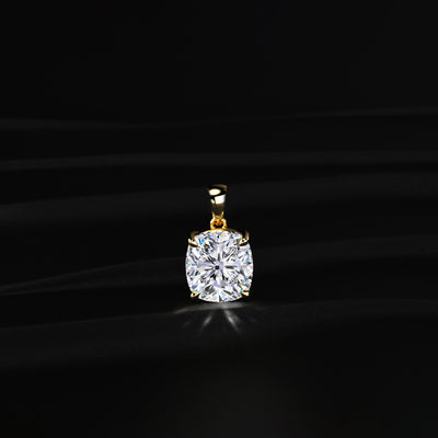 Cushion Cut Diamond Solitaire Pendant | Earthly Jewels