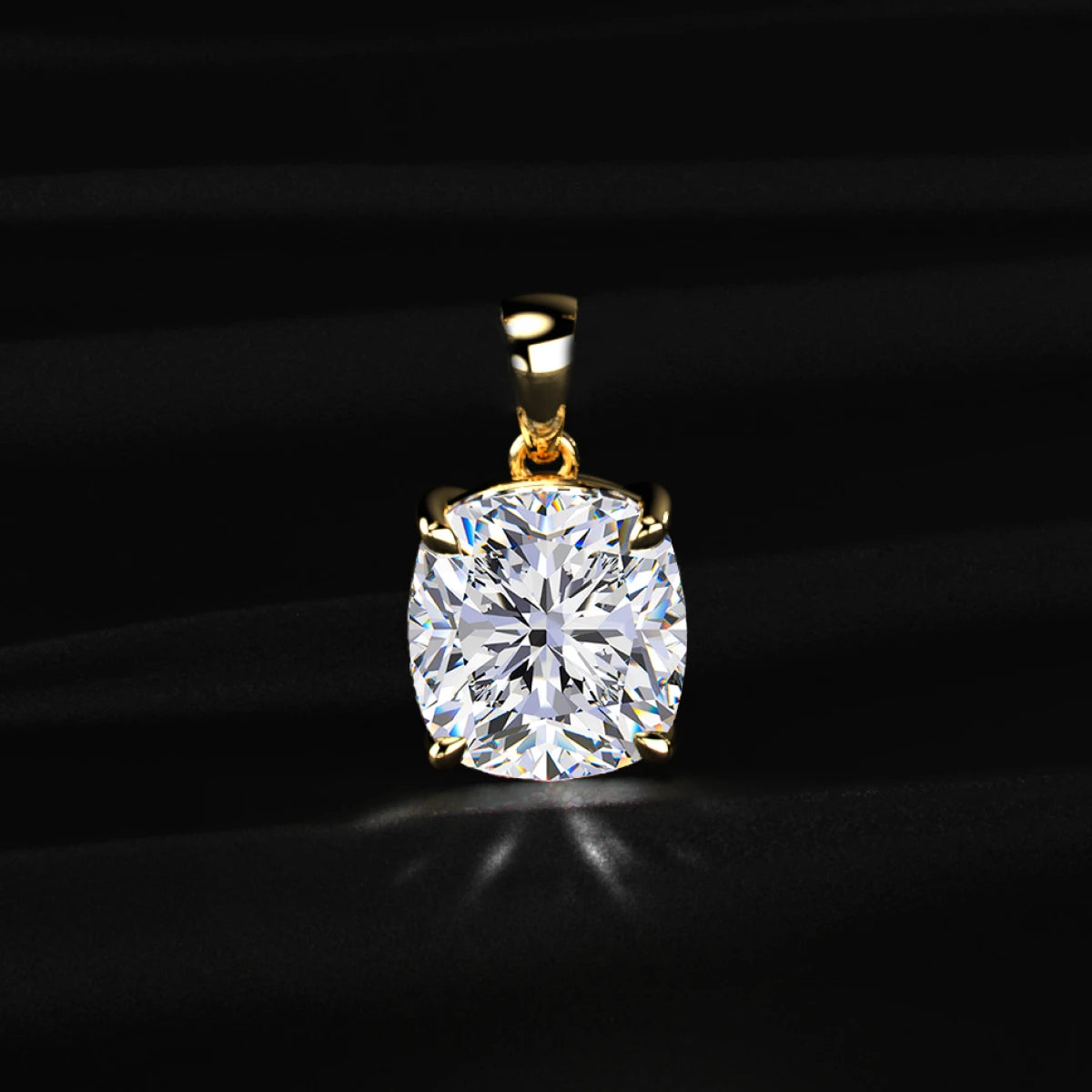 Cushion Cut Diamond Solitaire Pendant | Earthly Jewels