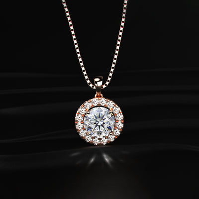 Round Diamond Halo Pendant | Earthly Jewels