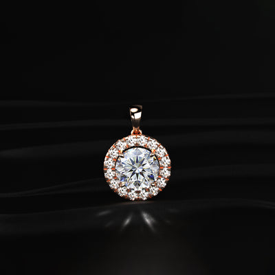 Round Diamond Halo Pendant | Earthly Jewels
