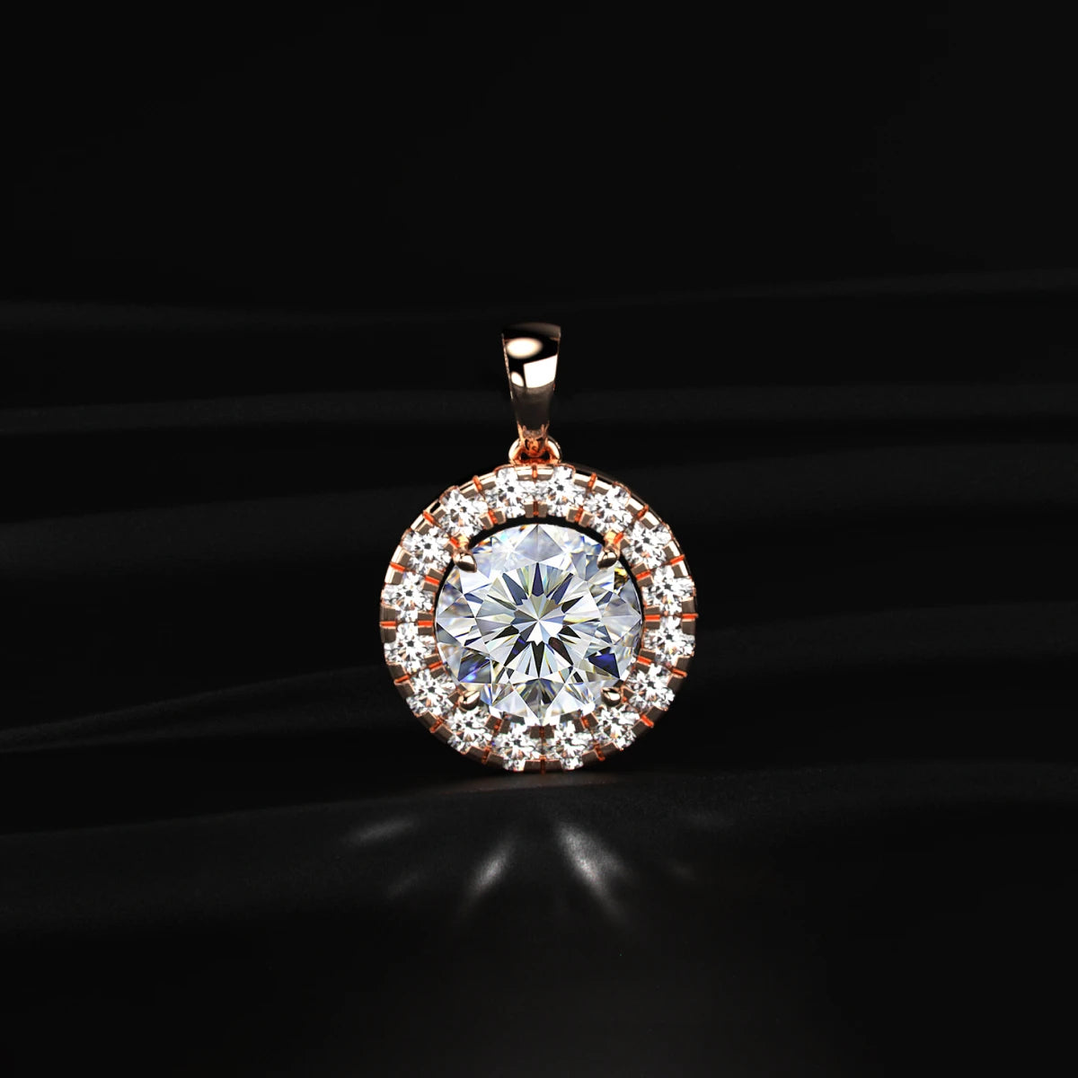 Round Diamond Halo Pendant | Earthly Jewels