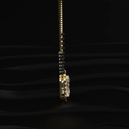 Emerald Diamond Halo Mangalsutra | Earthly Jewels