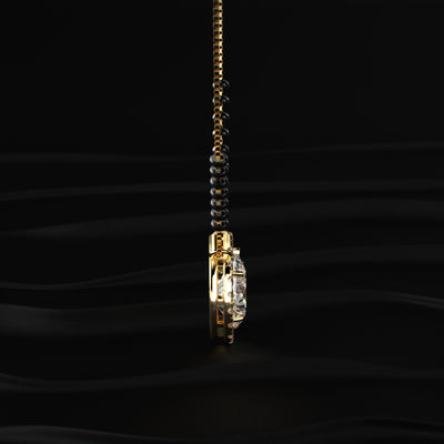Pear Diamond Halo Mangalsutra | Earthly Jewels