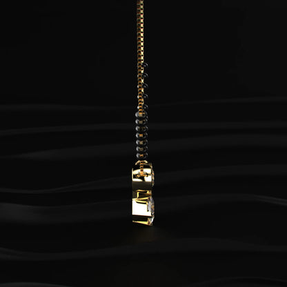 Round And Princess Duo Diamond Mangalsutra | Earthly Jewels