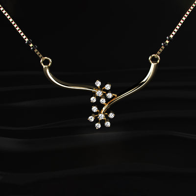 Floral Diamond Mangalsutra | Earthly Jewels