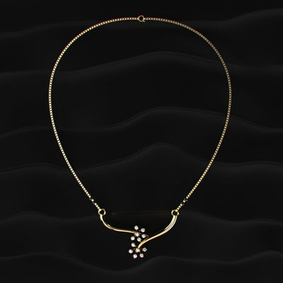 Floral Diamond Mangalsutra | Earthly Jewels