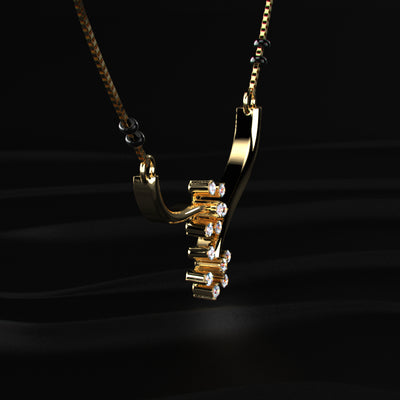 Floral Diamond Mangalsutra | Earthly Jewels