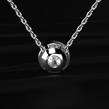 Round Solitaire Bezel Setting Pendant | Earthly Jewels