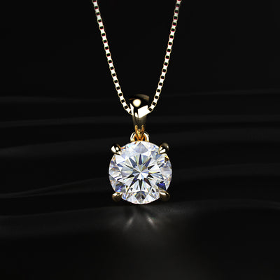 Round Shape Solitaire Pendant | Earthly Jewels  #diamond-shape_round