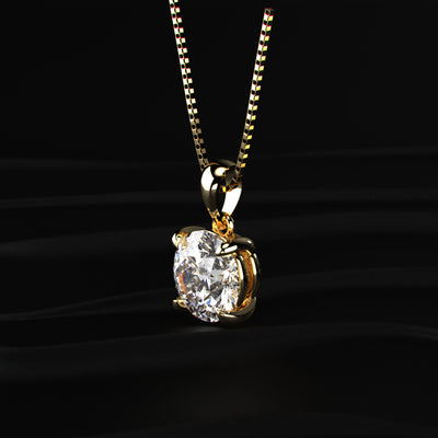 Round Shape Solitaire Pendant | Earthly Jewels  #diamond-shape_round