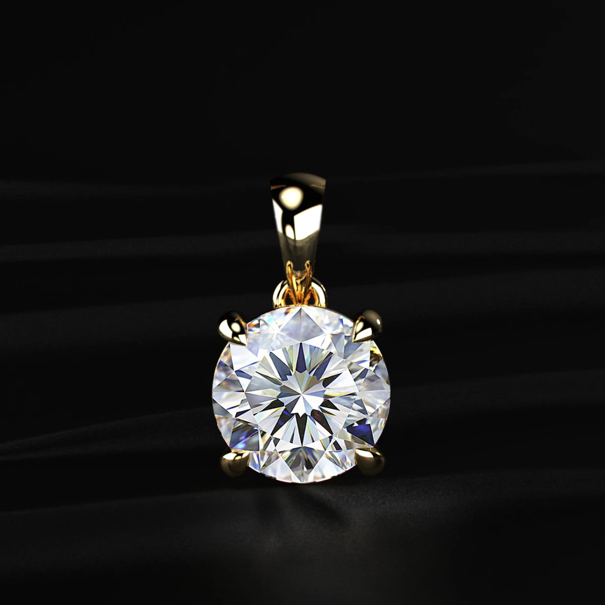 Round Shape Solitaire Pendant | Earthly Jewels