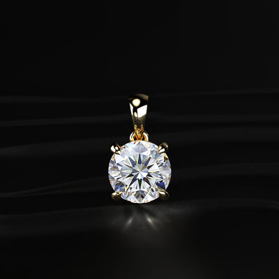 Round Shape Solitaire Pendant | Earthly Jewels  #diamond-shape_round
