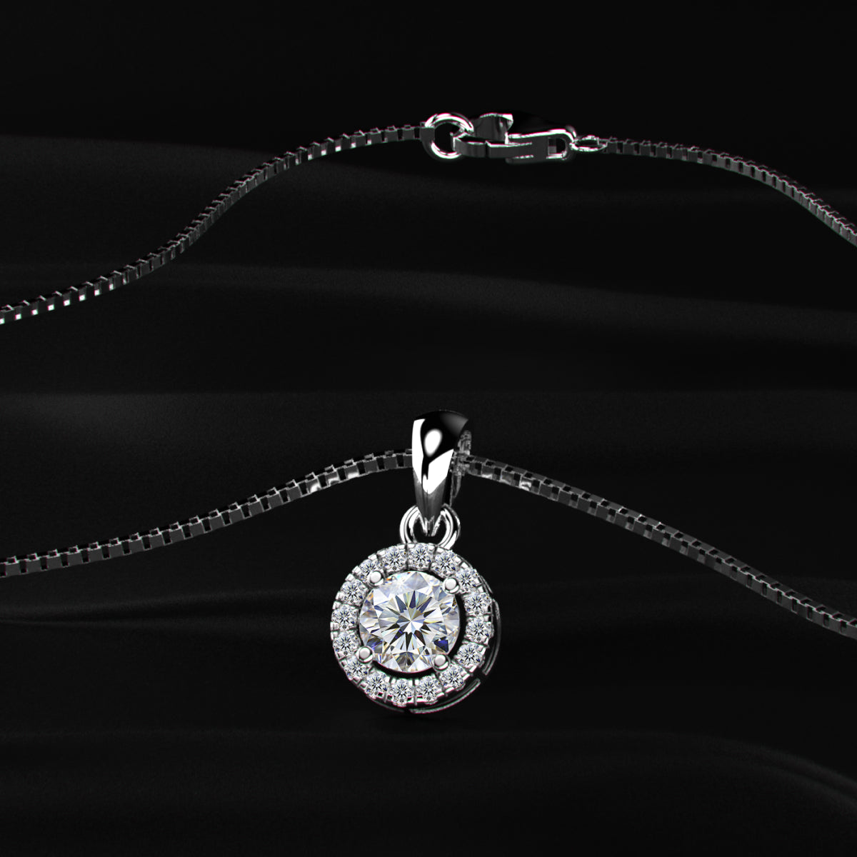 Round Halo Pendant