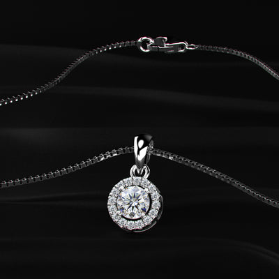 Round Halo Pendant | Earthly Jewels