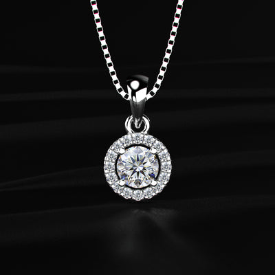 Round Halo Pendant | Earthly Jewels