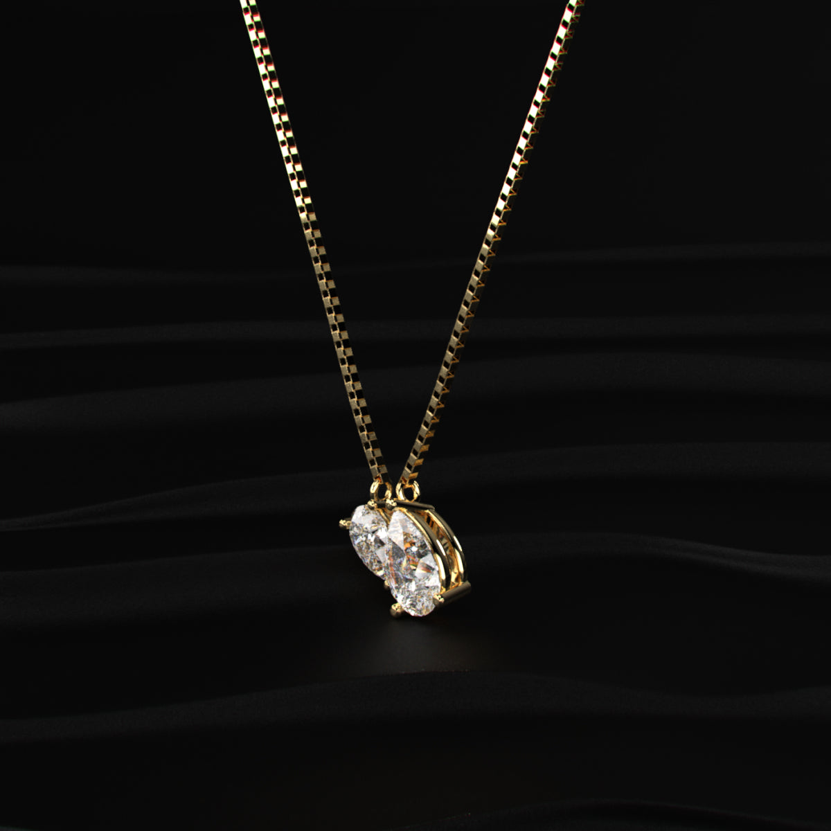 Toi Et Moi Double Pear Necklace | Earthly Jewels
