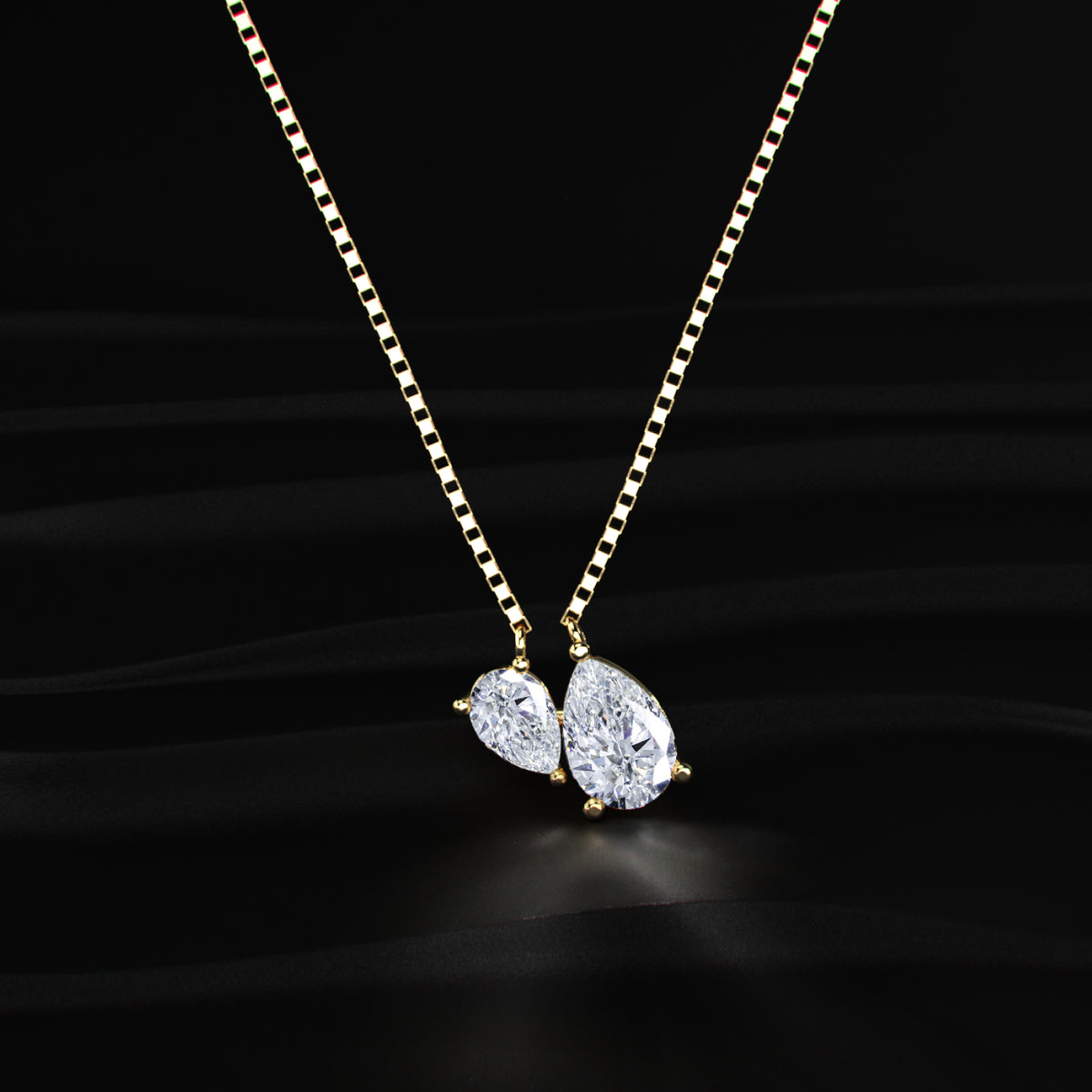 Toi Et Moi Double Pear Necklace | Earthly Jewels