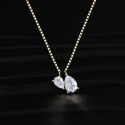 Toi Et Moi Double Pear Necklace | Earthly Jewels