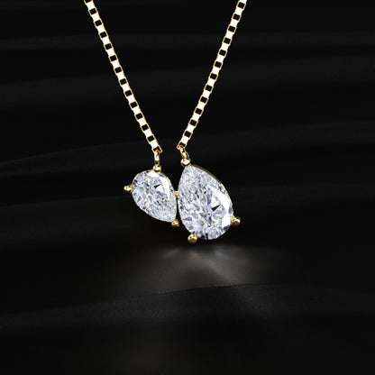 Toi Et Moi Double Pear Necklace | Earthly Jewels