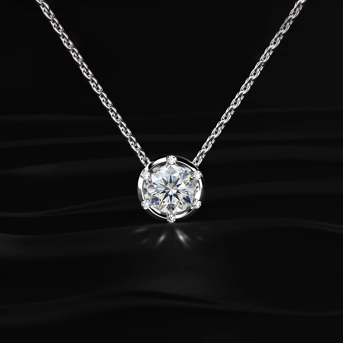 Round Solitaire Bezel Setting Pendant