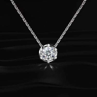 Round Solitaire Bezel Setting Pendant
